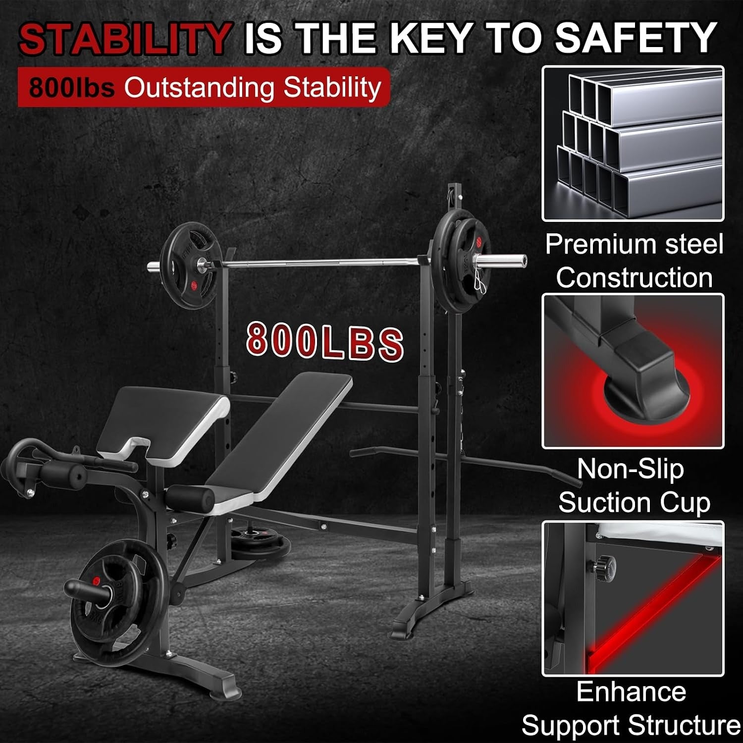 Adjustable Olympic Home Gym Weight Bench