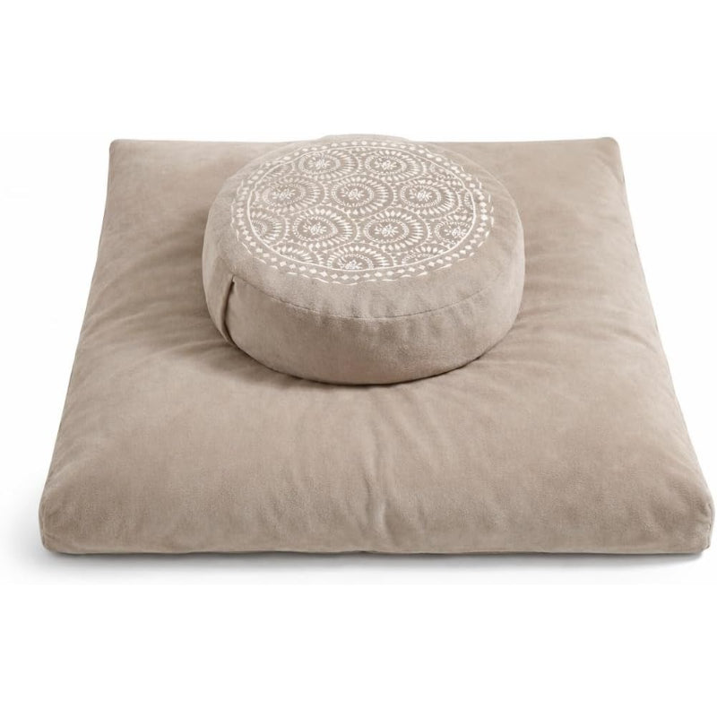 Velvet Buckwheat Yoga Meditation Cushion Set