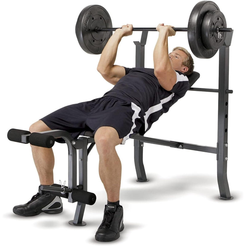 Standard Weight Bench With Vinyl‑Coated Set
