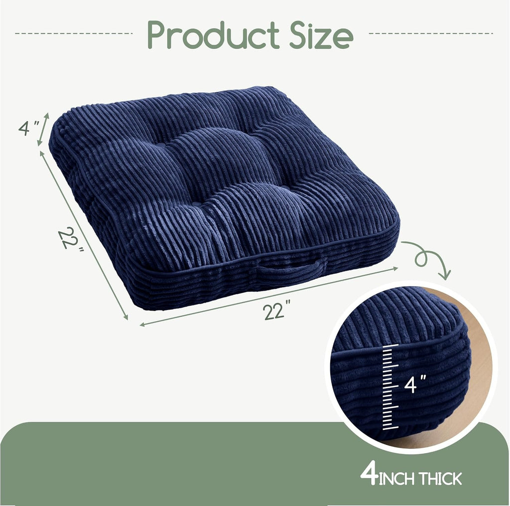 Large Corduroy Yoga Floor Meditation Cushion