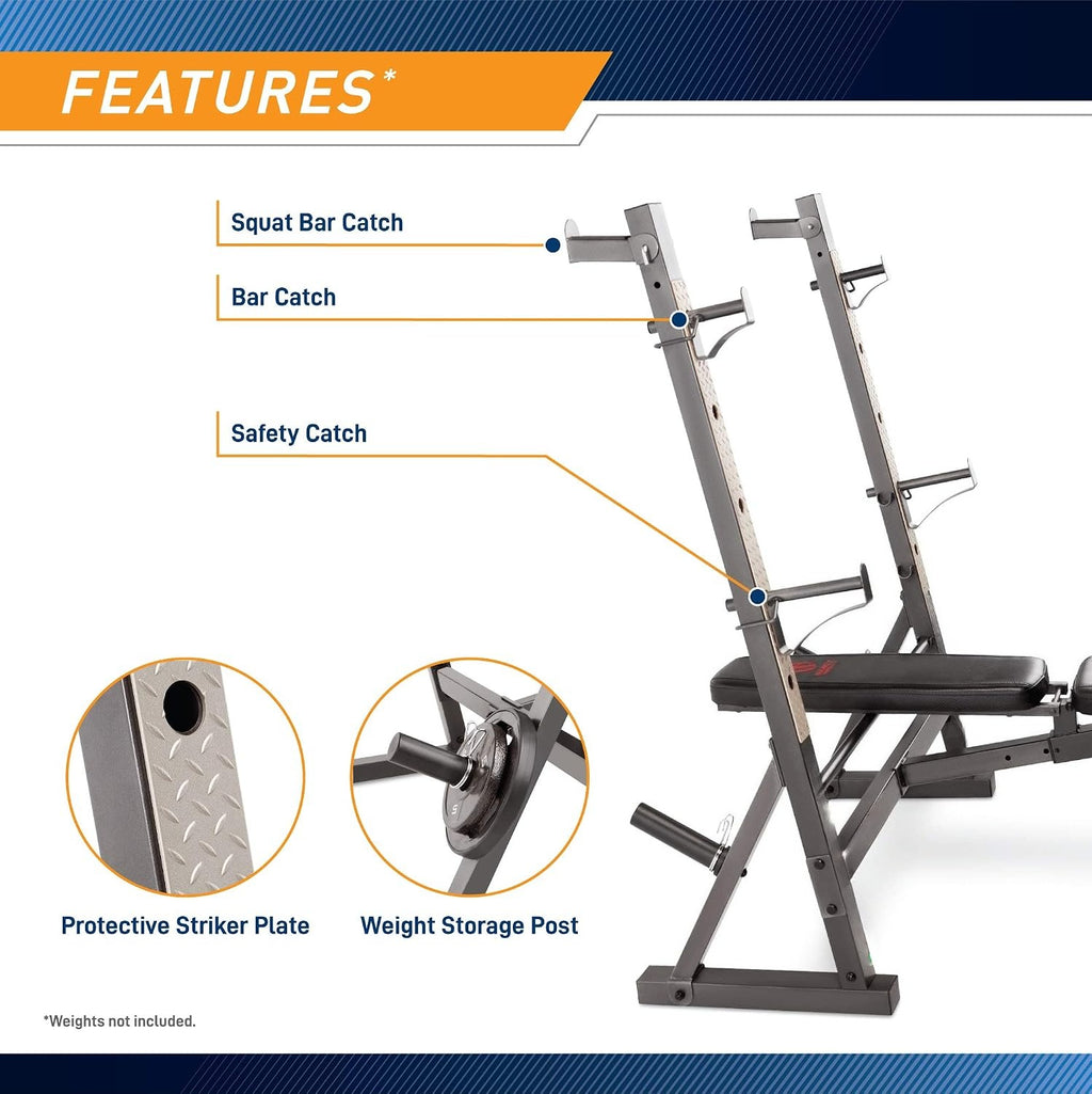 Olympic Weight Bench With Preacher Curl Pad