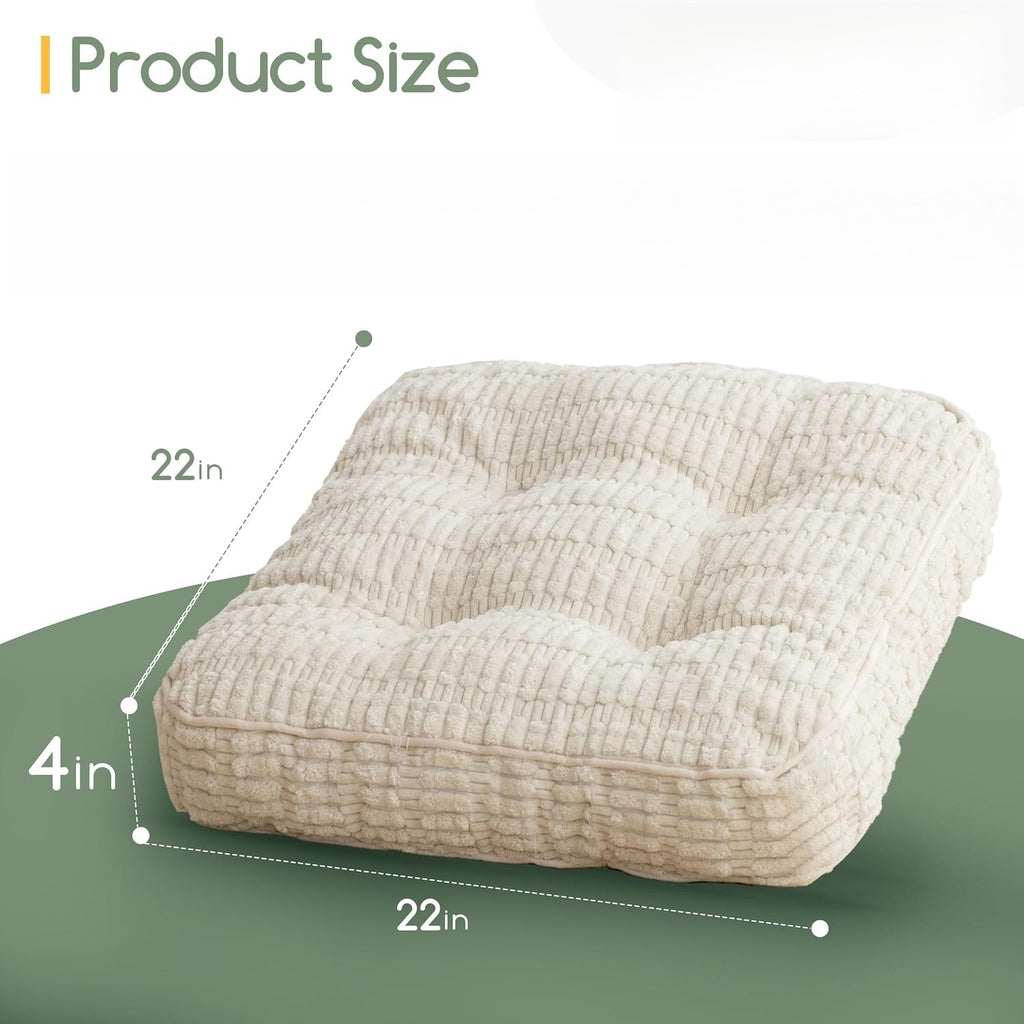Large Corduroy Square Meditation Floor Cushion
