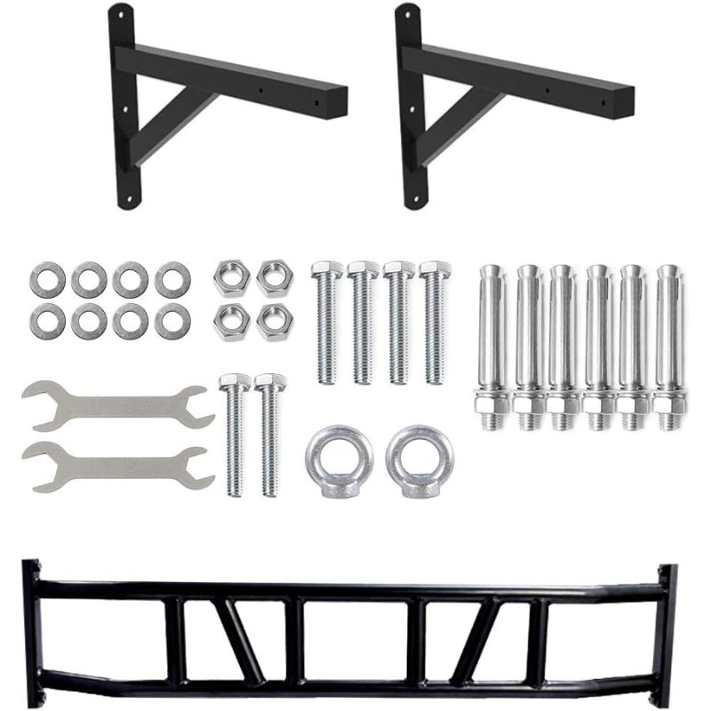 Wall‑Mount Pull‑Up Bar Dip Station Combo