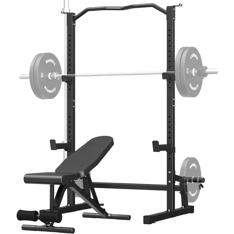 Adjustable Weight Bench With Squat Rack