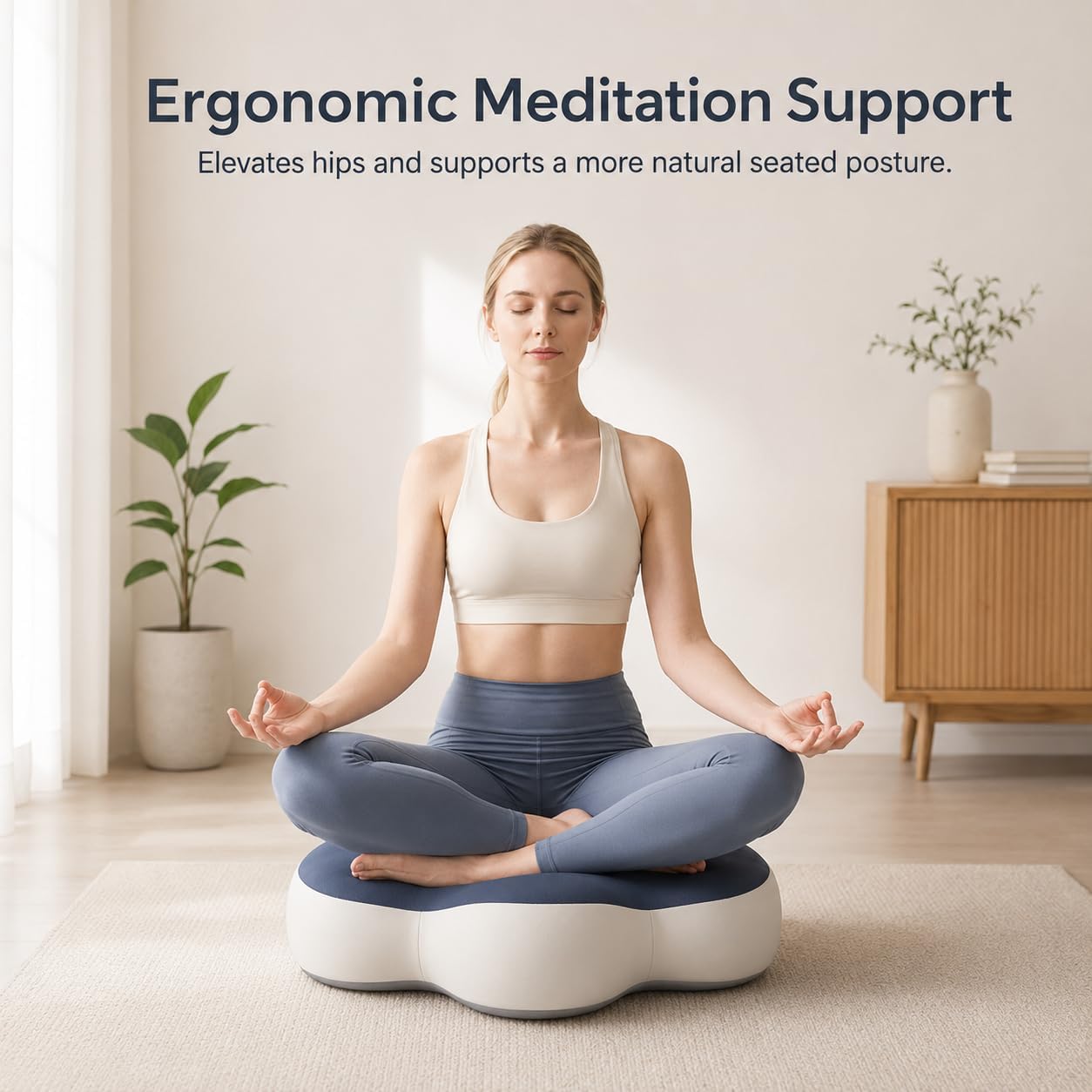 Ergonomic Memory‑Foam Yoga Floor Cushion