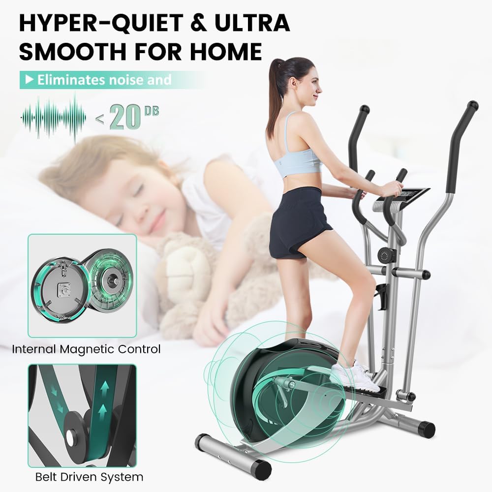 Magnetic Quiet Home Elliptical Exercise Machine