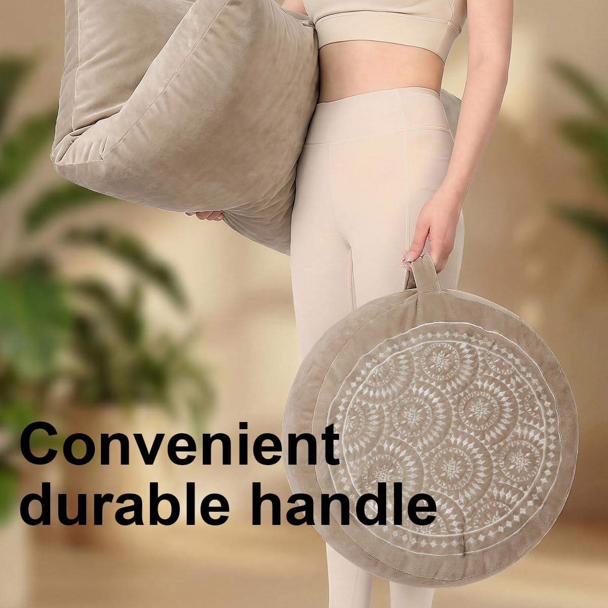 Velvet Buckwheat Yoga Meditation Cushion Set