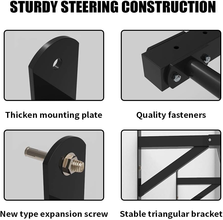 Wall‑Mount Pull‑Up Bar Dip Station Combo