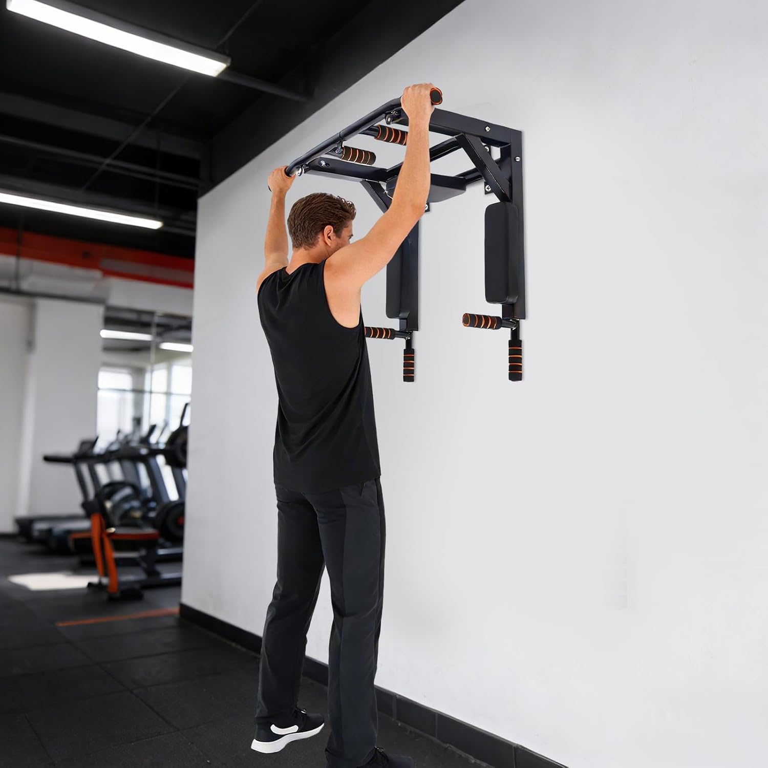Heavy‑Duty Wall‑Mount Pull‑Up Bar Station