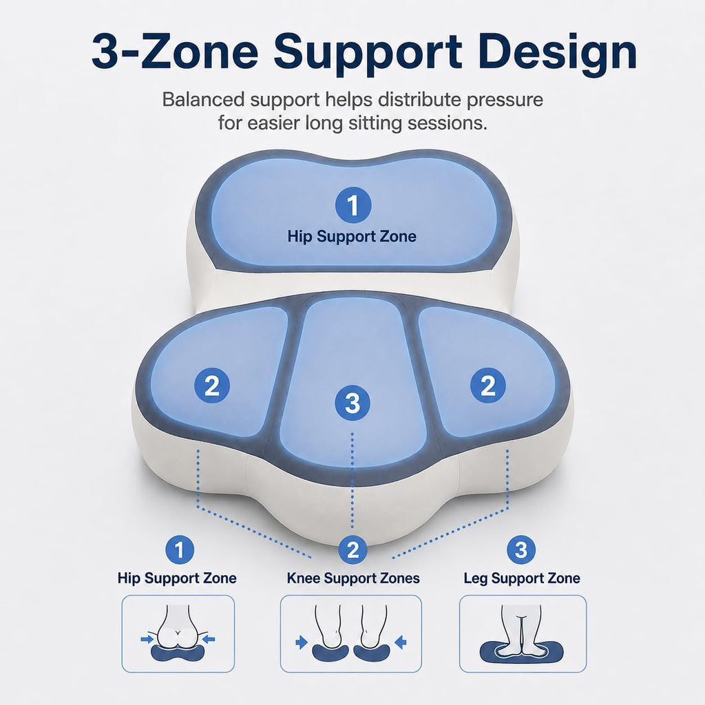 Ergonomic Memory‑Foam Yoga Floor Cushion