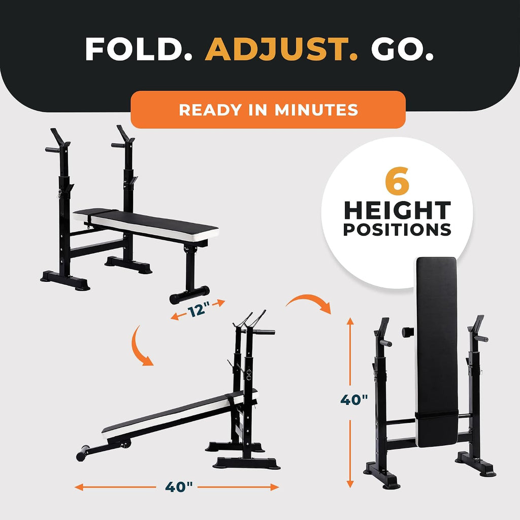 Adjustable Olympic Bench With Squat Rack