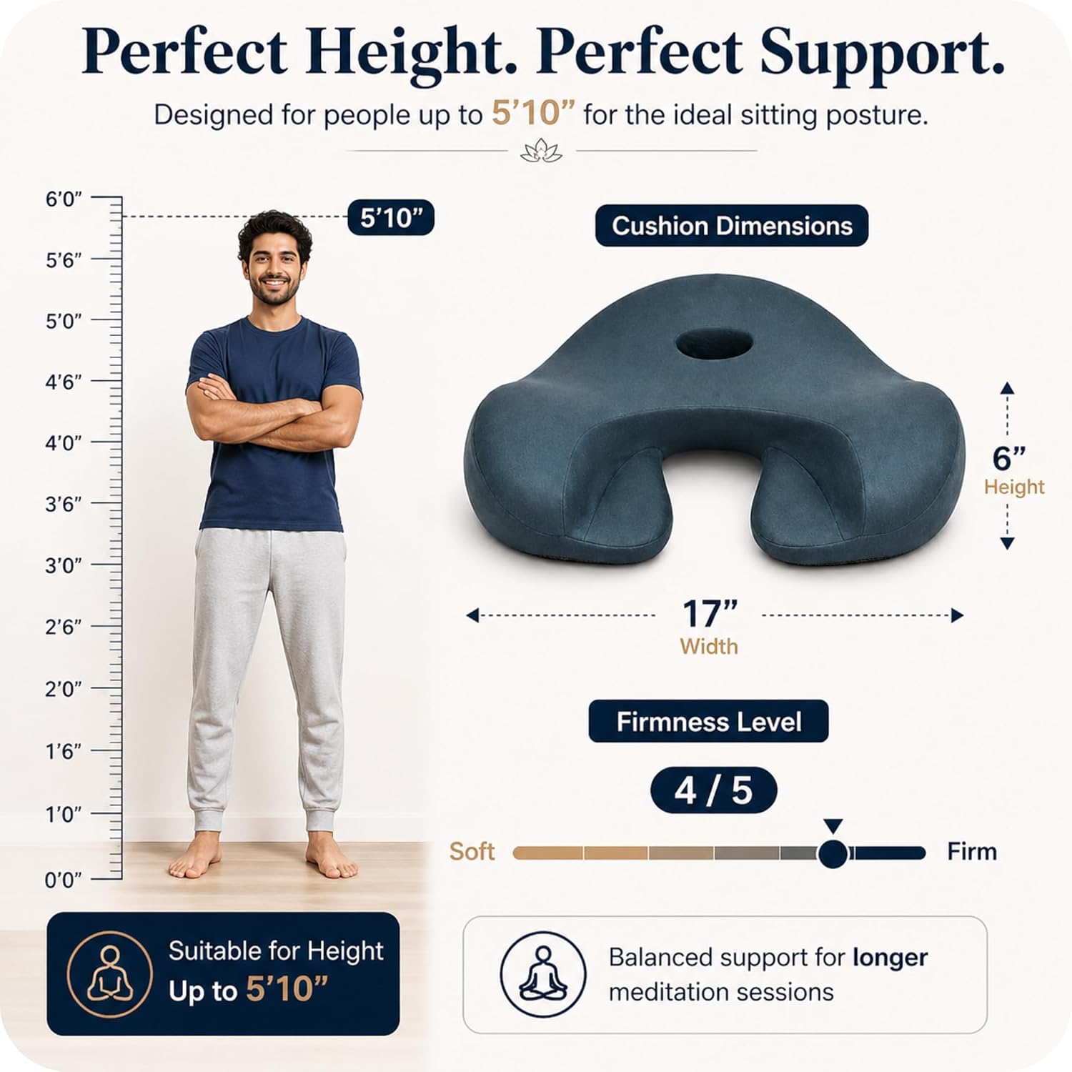 Ergonomic Orthopedic Yoga Meditation Cushion