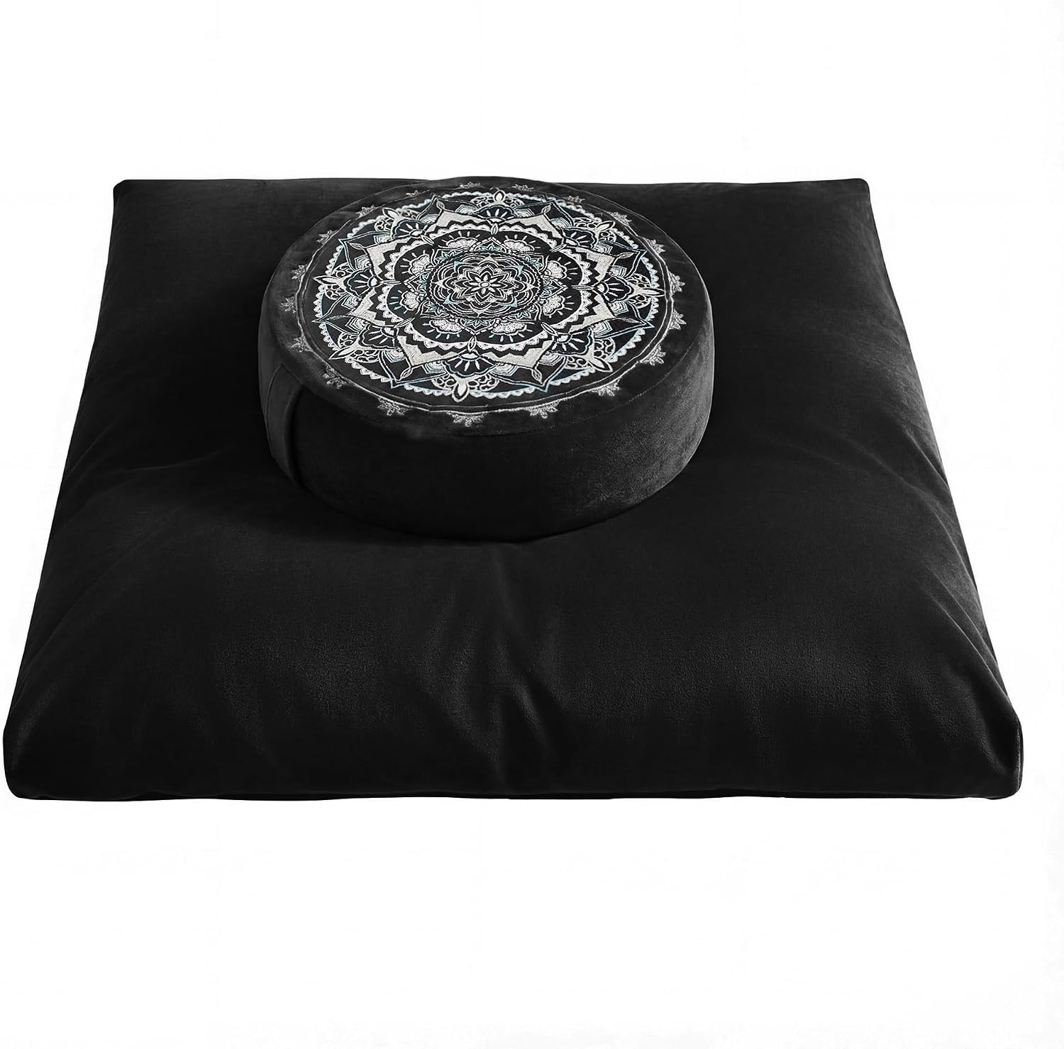 Velvet Buckwheat Yoga Meditation Cushion Set