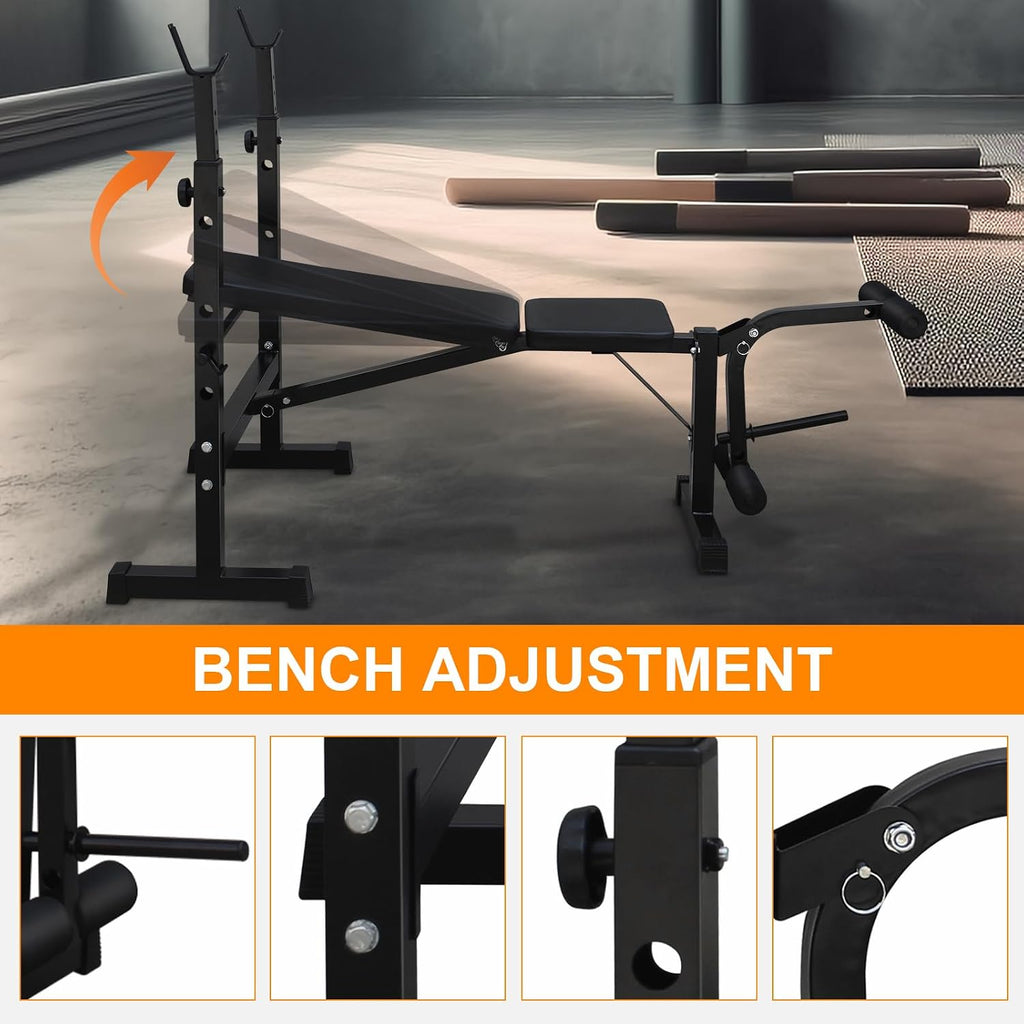 Adjustable Olympic Bench With Squat Rack
