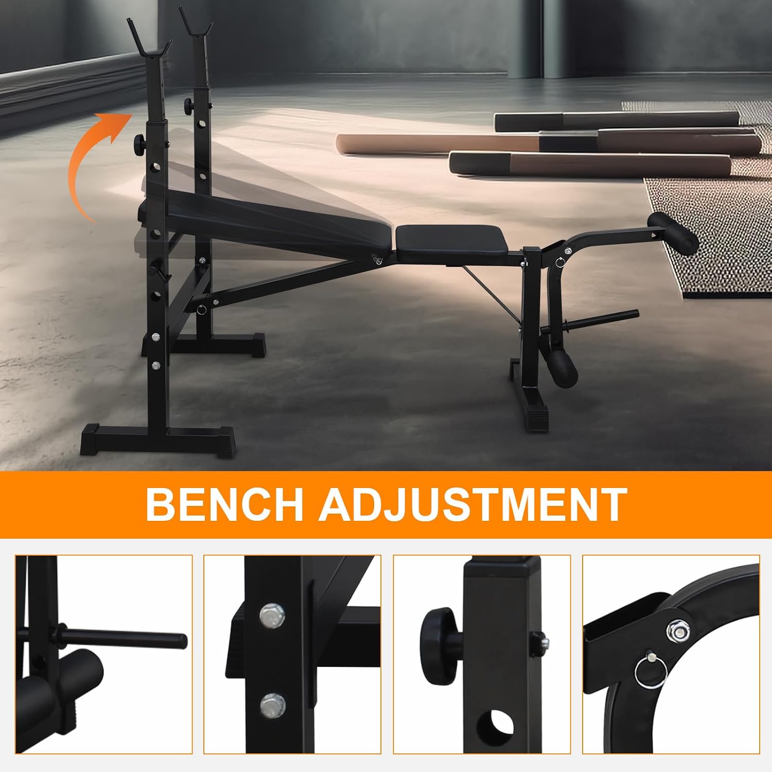 Adjustable Olympic Bench With Squat Rack