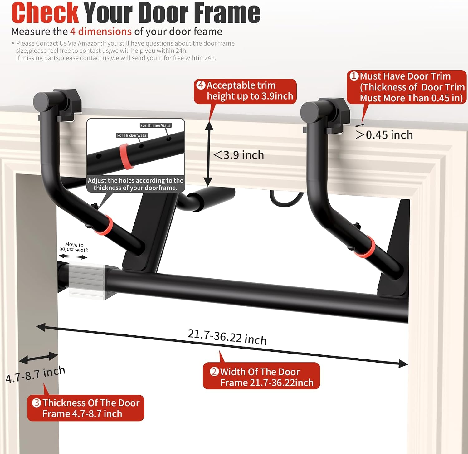 Doorway Pull‑Up Bar With Resistance Bands