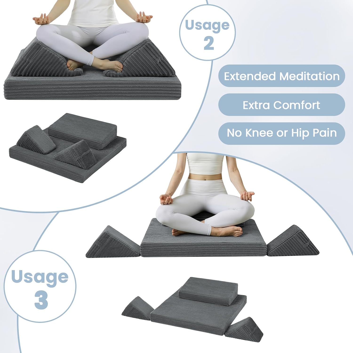 Knee‑Support Yoga Meditation Cushion Pillow
