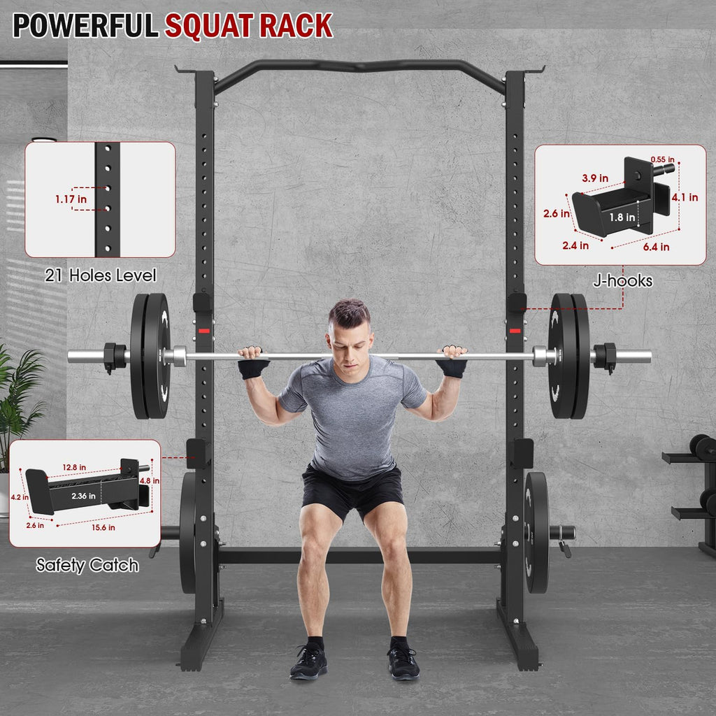 Adjustable Weight Bench With Squat Rack