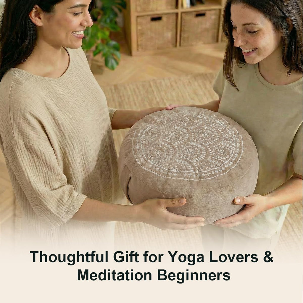 Velvet Buckwheat Yoga Meditation Cushion Set