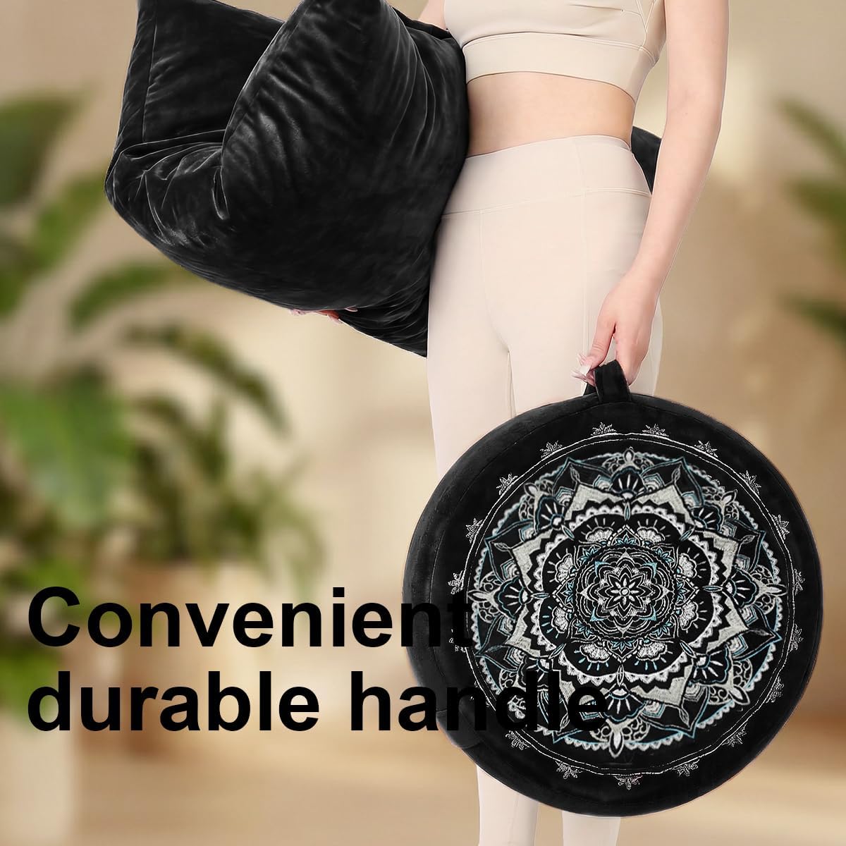 Velvet Buckwheat Yoga Meditation Cushion Set