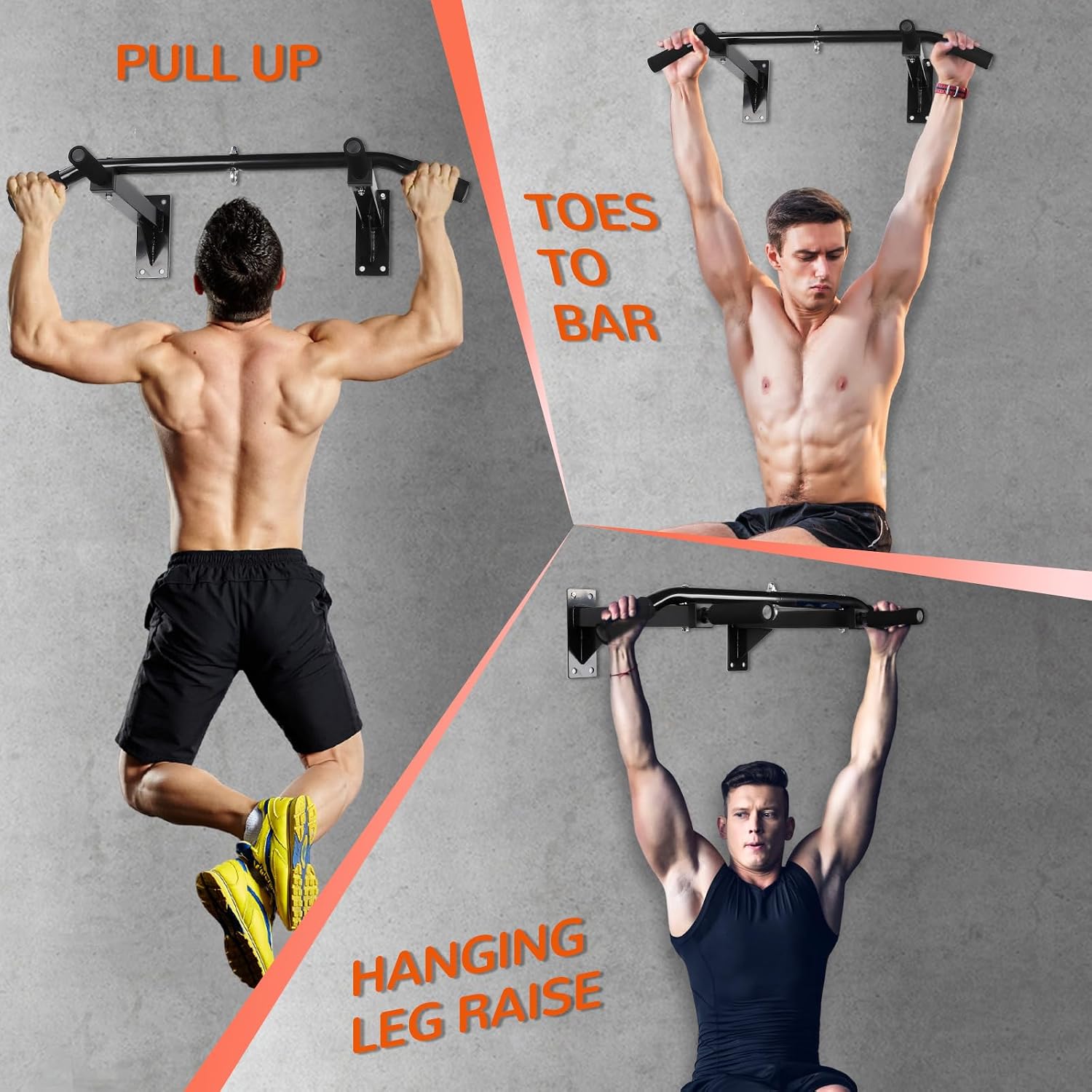 Wall‑Mounted Multifunctional Pull‑Up Bar