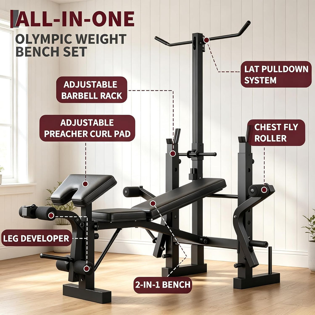 Adjustable Weight Bench With Leg Extension