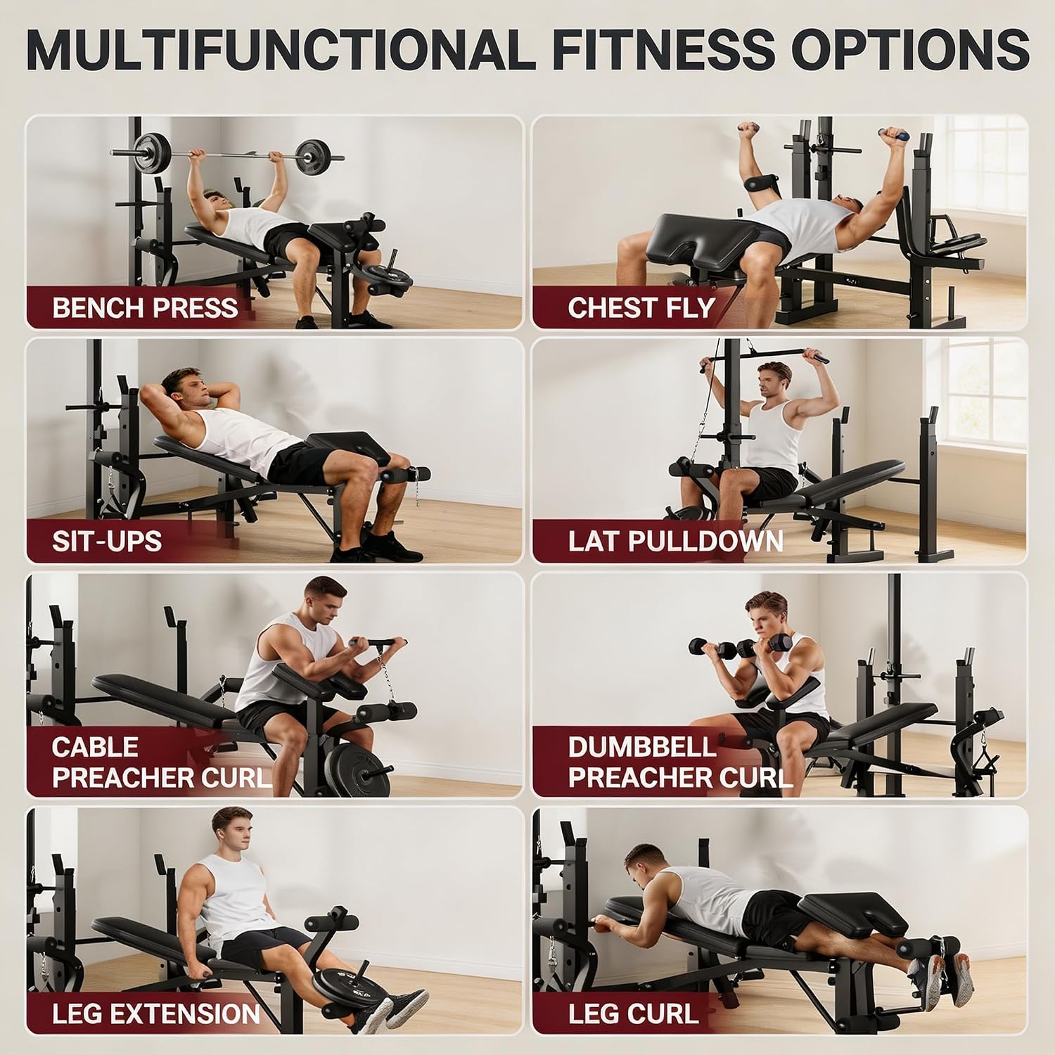 Adjustable Weight Bench With Leg Extension