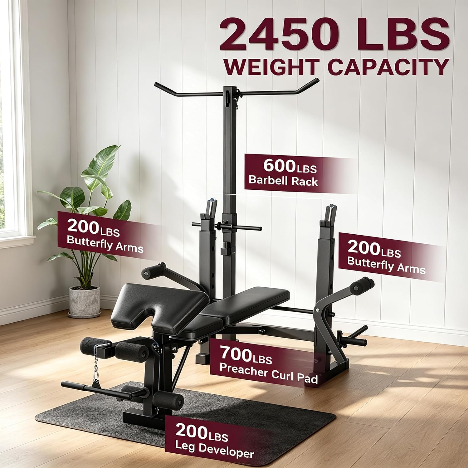 Adjustable Weight Bench With Leg Extension