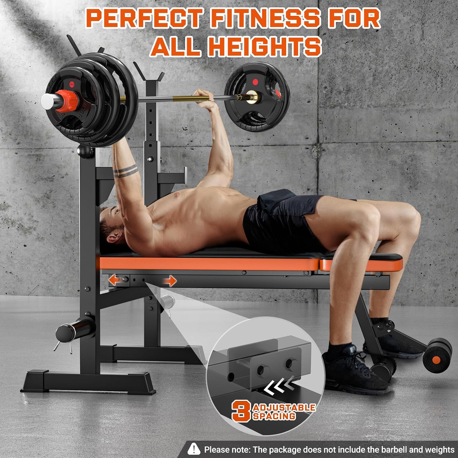 770LBS Weight Bench With Squat Rack