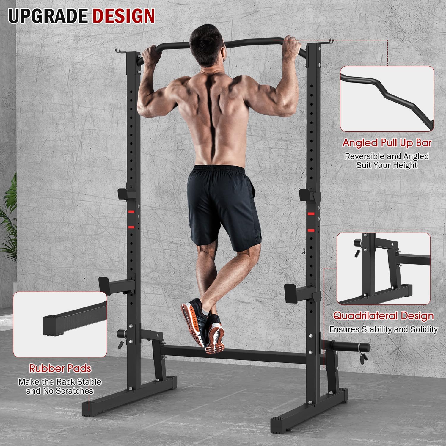 Adjustable Weight Bench With Squat Rack