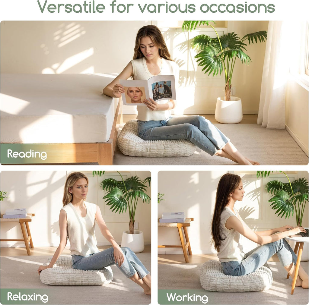Large Corduroy Square Meditation Floor Cushion