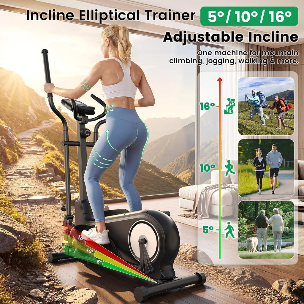 Foldable Magnetic Home Elliptical Trainer Machine
