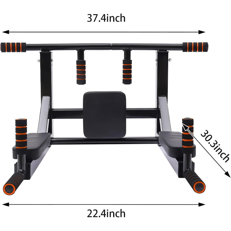 Wall‑Mount Pull‑Up Bar Dip Station Set