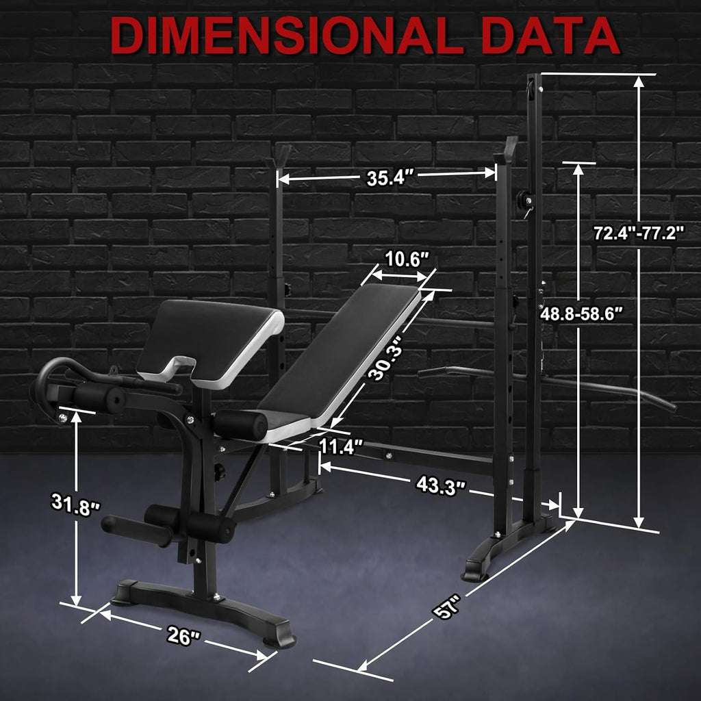 Adjustable Olympic Home Gym Weight Bench