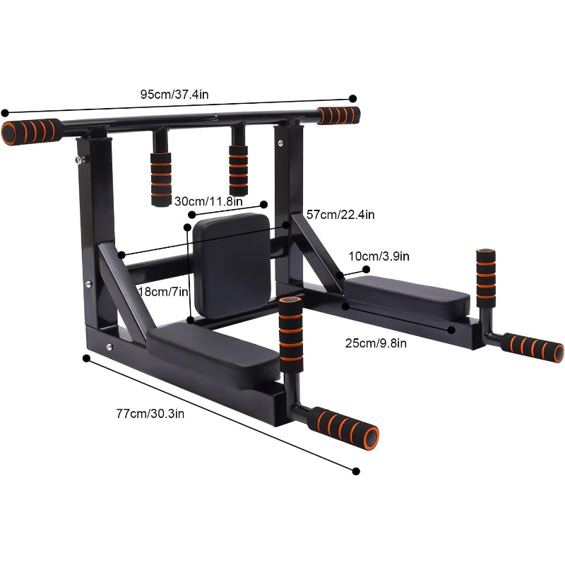 Heavy‑Duty Wall‑Mount Pull‑Up Bar Station