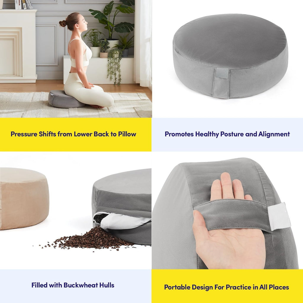 Buckwheat Yoga Meditation Bolster Cushion Pillow