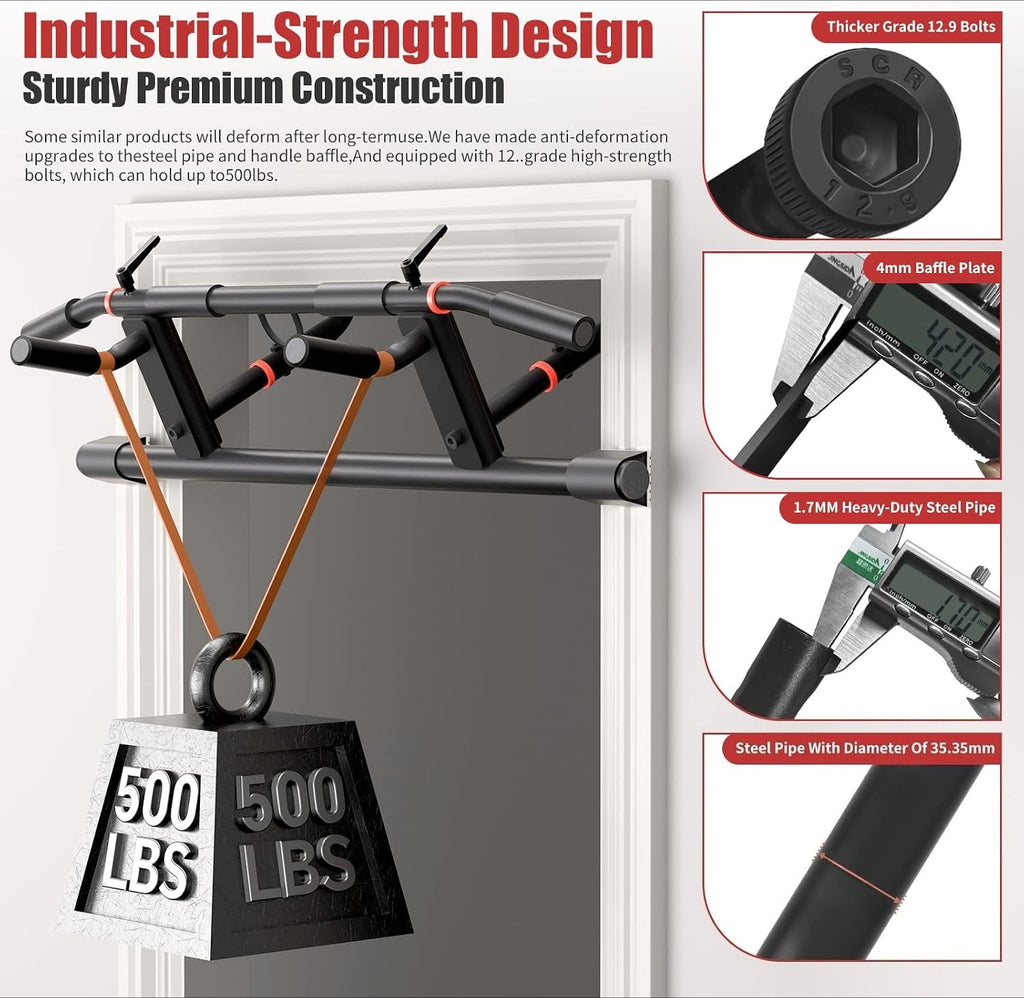 Doorway Pull‑Up Bar With Resistance Bands