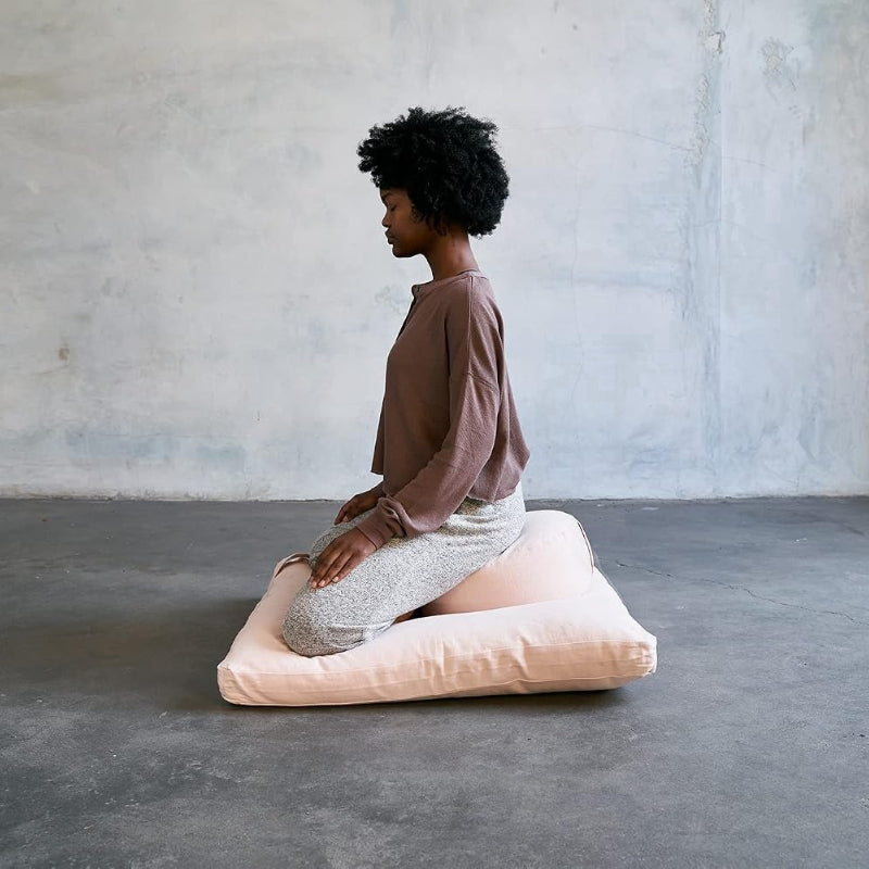 Organic Buckwheat Zafu Zabuton Cushion Set