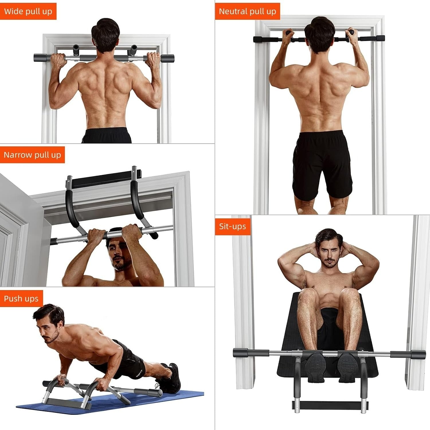 Adjustable Doorway Indoor Pull‑Up Bar